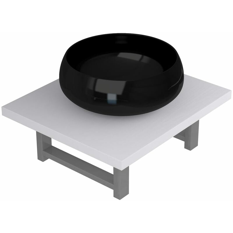 

Conjunto de muebles de baño 2 piezas cerámica blanco - Blanco - Vidaxl