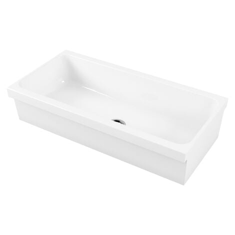 Lavabo de canal 90x45x20 blanco - Galassia Ninive