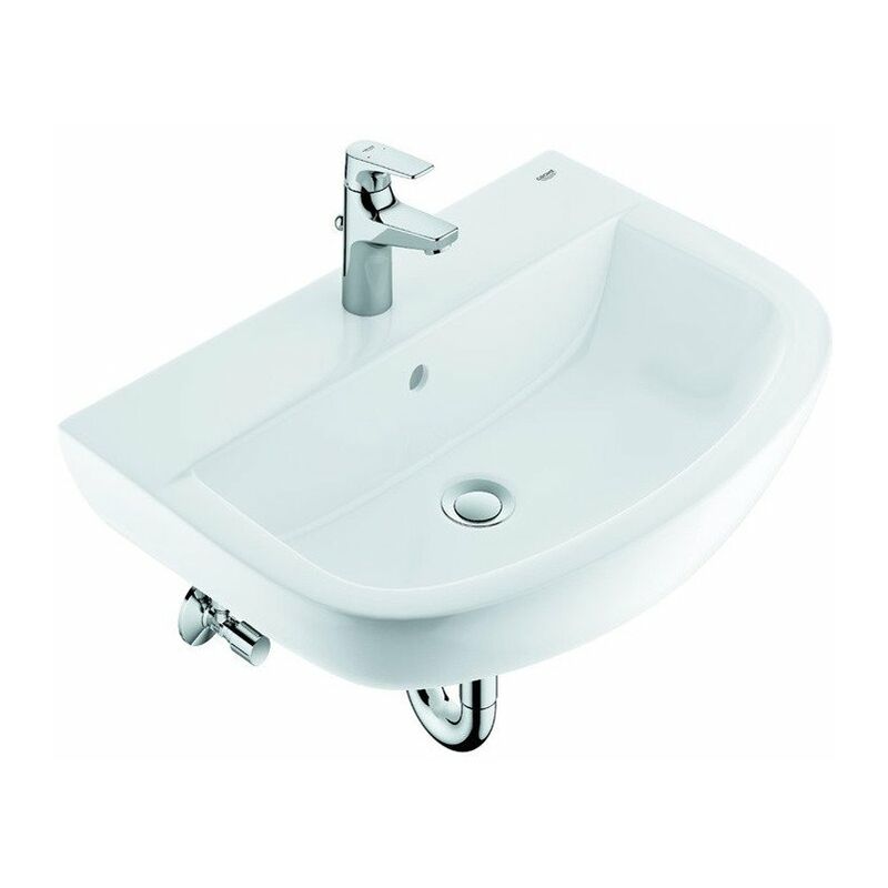 

Lavabo de cerámica 39644 60cm / BauFlow EHM blanco alpino / cromado