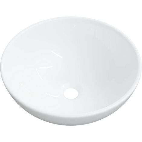 Lavabo de cerámica blanco 28x28x10 cm vidaXL
