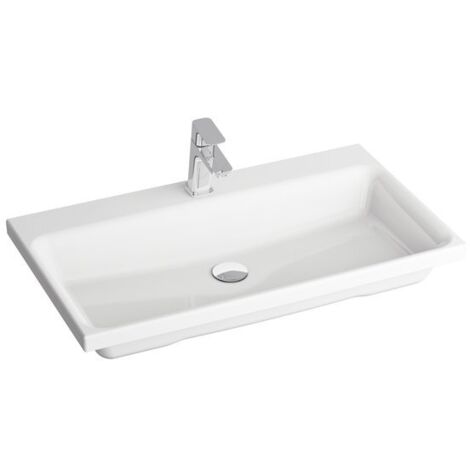 Lavabo de cerámica Comfort 800 blanco