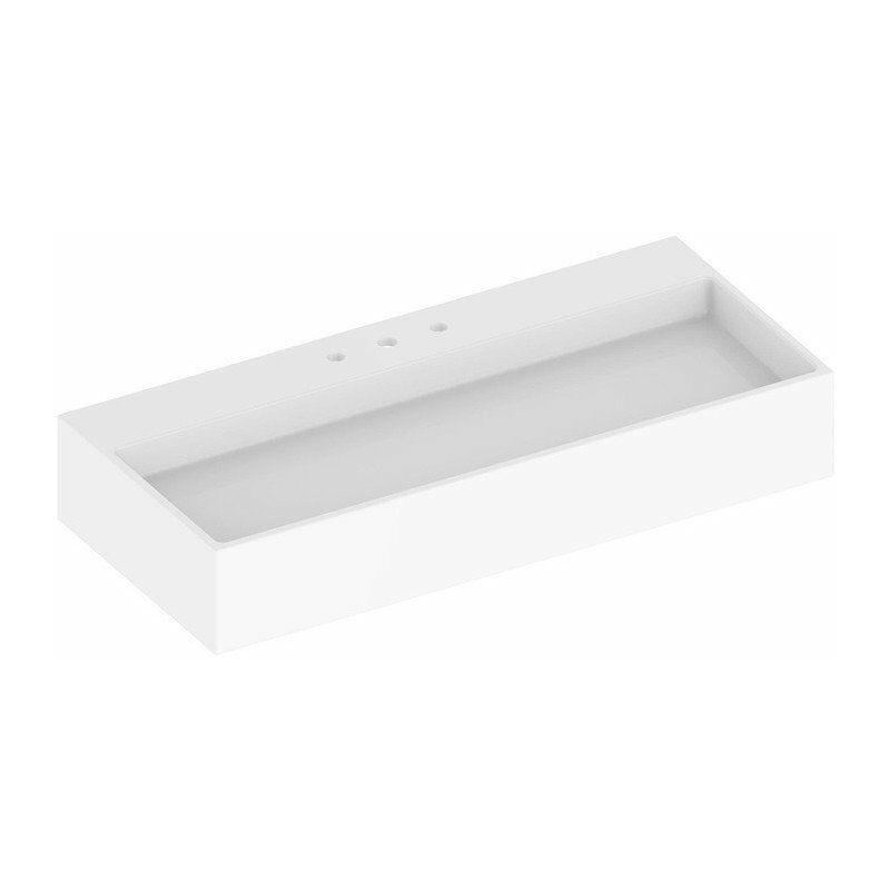 

Lavabo de cerámica Edition 90 blanco con 3 orificios - Keuco