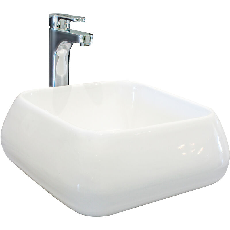 

Lavabo de ceramica ETY Dimensiones : 41X41X16 cm - BLANCO