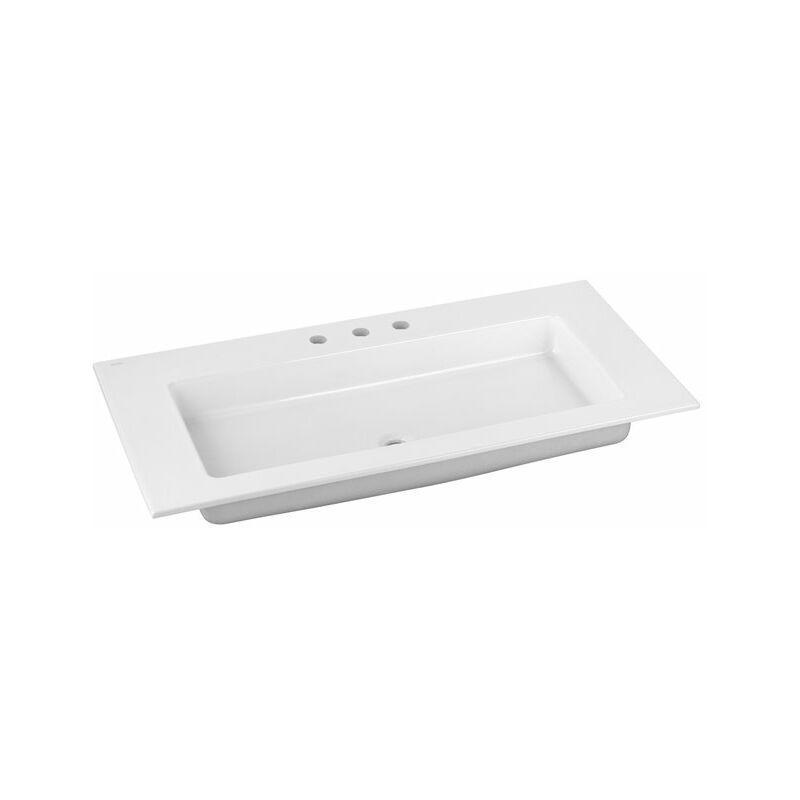 

Lavabo de cerámica Keuco Royal 60 32150311003, 1055x17x538 mm, para 3 agujeros de toma, blanco - 32150311003