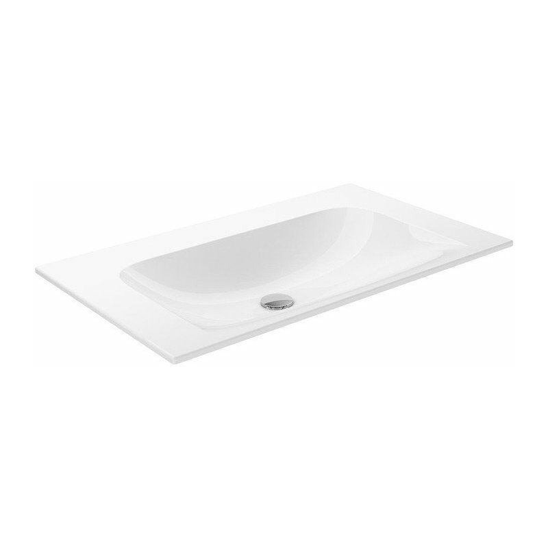 

Lavabo de cerámica X-LINE 805 x 17 x 493 mm sin taladro para grifo blanco KEUCO