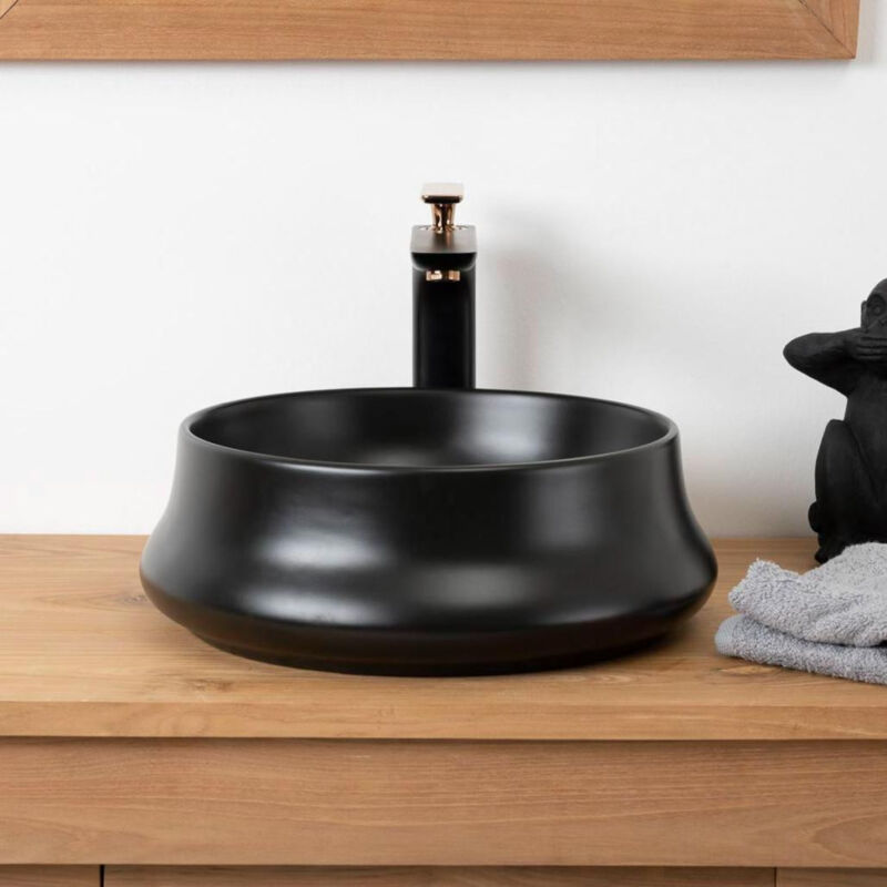 

Wanda Collection - Lavabo de cerámica negra Axel 41cm