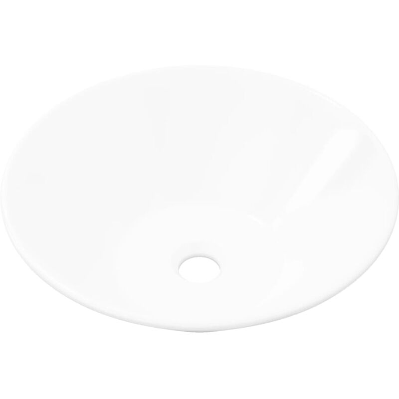 

Lavabo de Cerámica Redondo Blanco - Blanco - Vidaxl