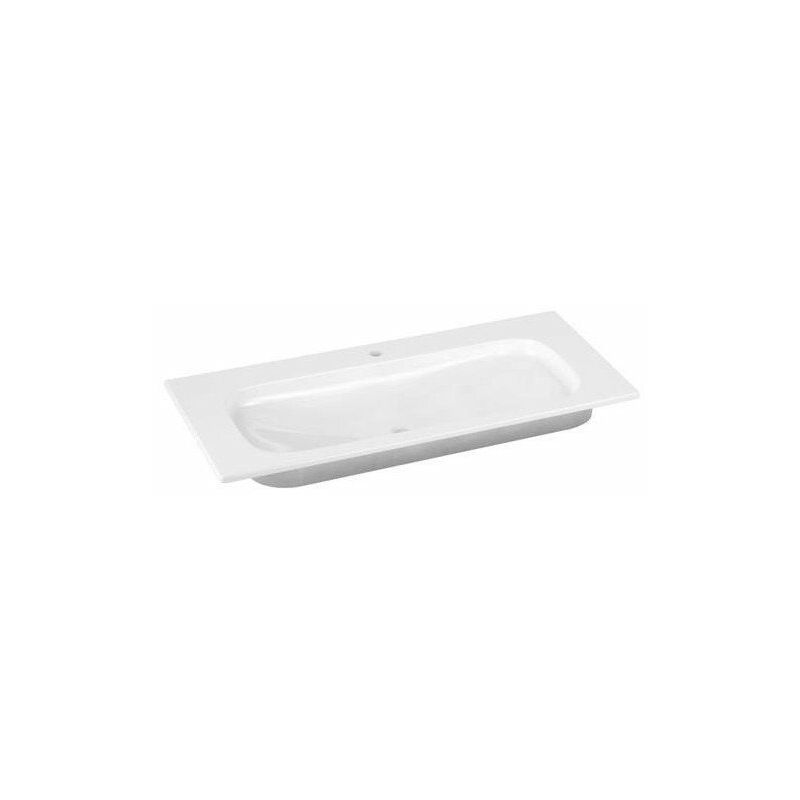 

Keuco - Lavabo de cerámica ROYAL UNIVERSE 1005 x 16 x 495 mm apto para grifería de 1 orificio blanco