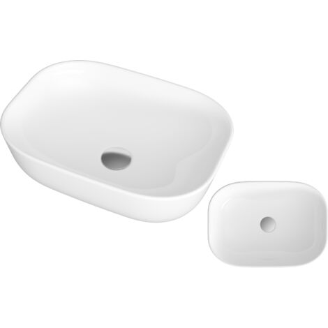 Lavabo de comptoir lavabo de salle de bain ovale rectangulaire en ceramique blanche merca 85111859