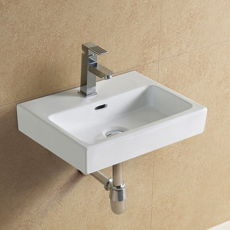 

GME - Lavabo de encimera cerámico mural 9363 - 45x36x12 cm. + valvula incluida