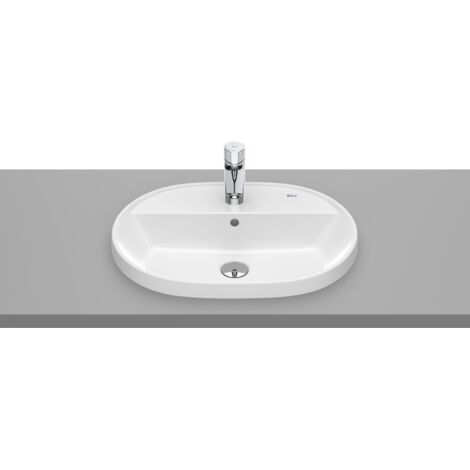 Lavabo de encimera con orificio para grifería ROUND THE GAP - ROCA