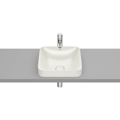 Lavabo de FINECERAMIC® de encimera Square INSPIRA - ROCA Color: Blanco mate