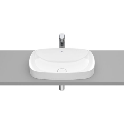 Lavabo de FINECERAMIC® de sobre encimera SOFT INSPIRA - ROCA Color: Blanco
