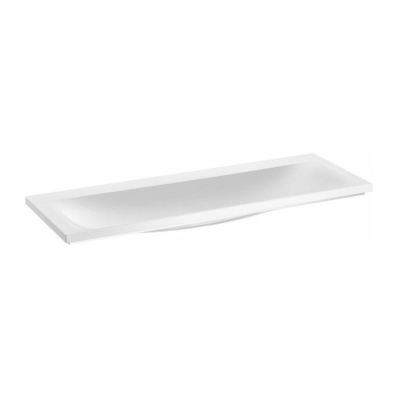 

Keuco - Lavabo de fundición mineral ROYAL REFLEX sin orificio para grifería, blanco alpino 1300 x 30 x 490 mm