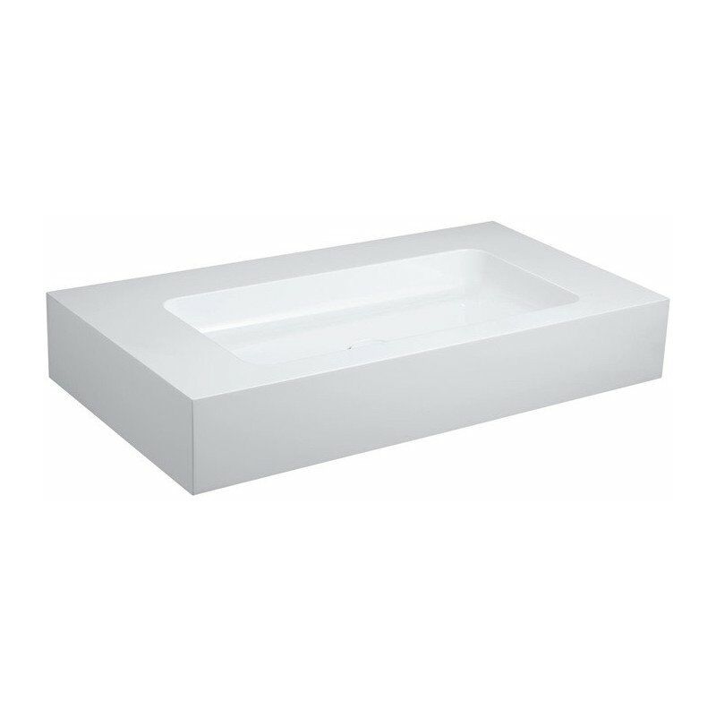 

Keuco - Lavabo de fundición mineral EDITION 300 sin orificio para grifería 950 x 155 x 525 mm blanco alpino