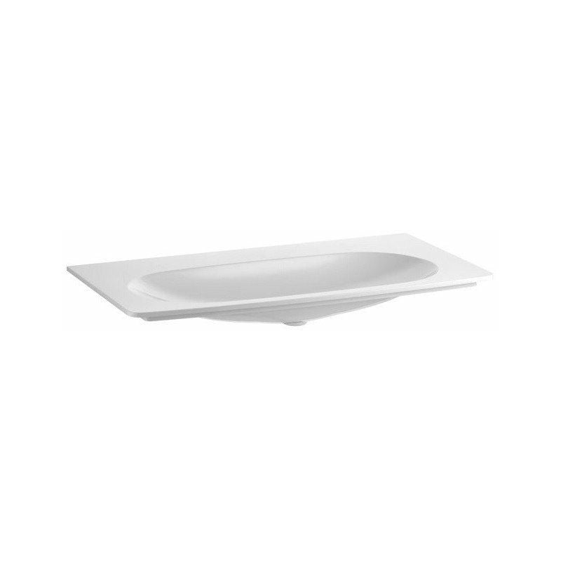 

Keuco - Lavabo de fundición mineral ELEGANCE 1300 x 137 x 510 mm, blanco alpino sin orificios para grifería