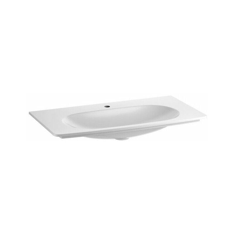 

Keuco - Lavabo de fundición mineral ELEGANCE apto para grifería de 1 orificio, blanco alpi 950 x 135 x 504 mm