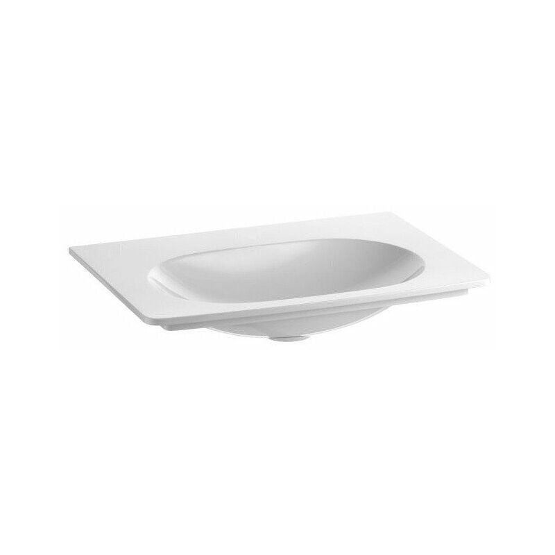 

Lavabo de fundición mineral ELEGANCE sin taladro para grifería, blanco alpino 700 x 135 x 492 mm KEUCO