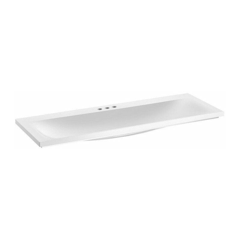 

Lavabo de fundición mineral ROYAL REFLEX para grifería de 3 orificios, blanco alpino 1300 x 30 x 490 mm KEUCO