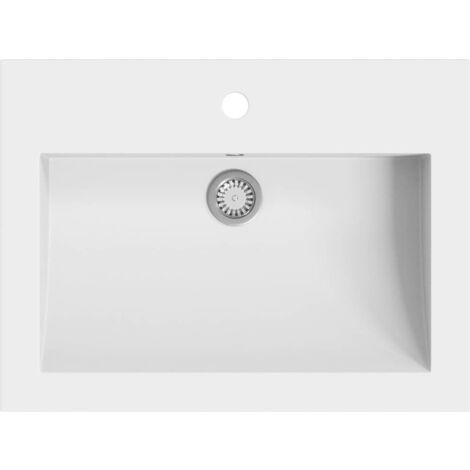 Lavabo de granito blanco 600x450x120 mm