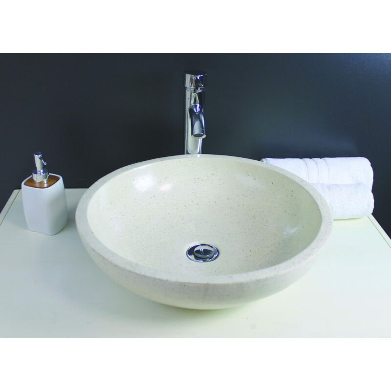 

Lavabo de terrazzo crema GELA Dimensiones : Ø44X13 cm - CREMA
