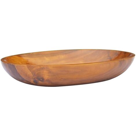 Lavabo de madera maciza de teca 60x40x10 cm vidaXL