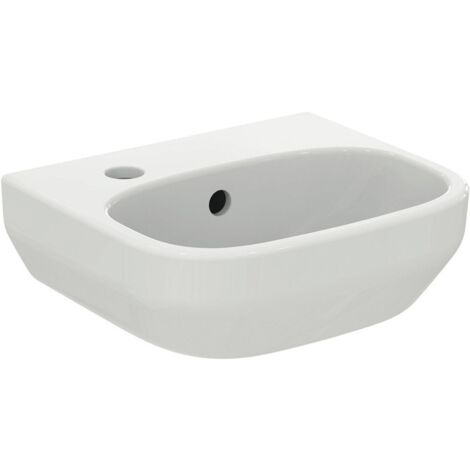 Lavabo de main IS i.life A 1 Hl. gauche avec robinetterie 350x300x115mm blanc avec IdealPlus