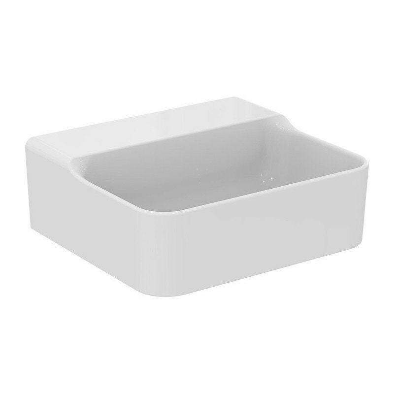 

Lavabo de mano CONCA 400x350x165mm blanco sin orificio para grifería, sin rebosadero IDEAL STANDARD