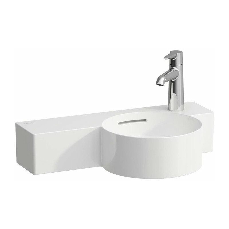 

Lavabo de mano VAL 550 x 315 mm, 1 orificio para grifería, cortable en blanco LAUFEN