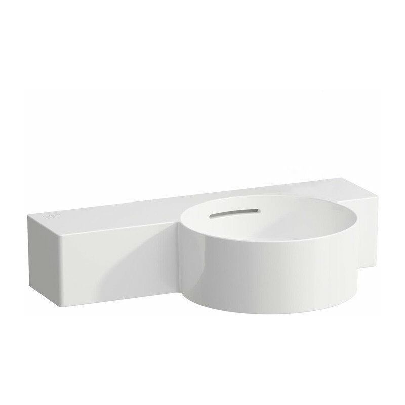 

Lavabo de mano VAL 550 x 315 mm, sin orificio para grifería, recortable a medida en blanco LAUFEN