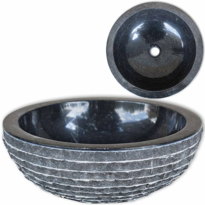 

Happyshopping - Lavabo de marmol 40 cm negro