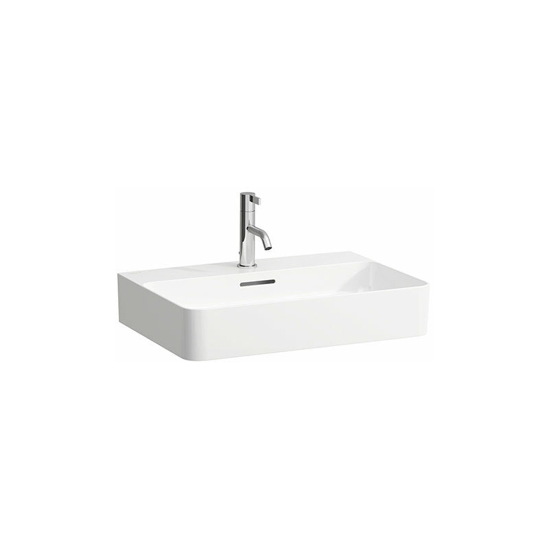 

Lavabo de muebles VAL, 3 agujeros para grifo, con rebosadero, 600x420, blanco, color: Blanco con LCC - H8102834001081 - Laufen