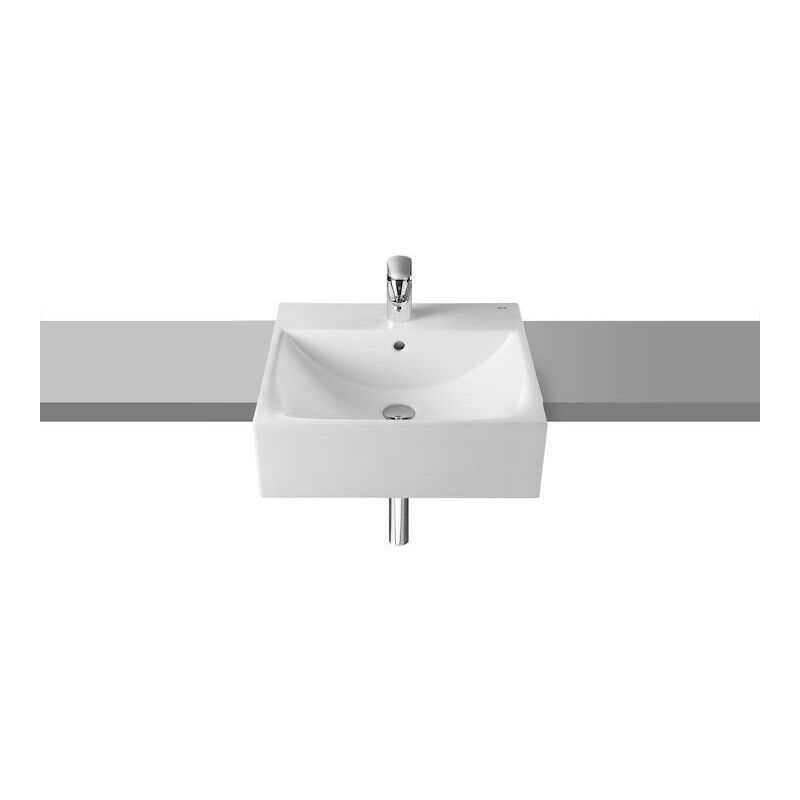 

Lavabo de porcelana Roca Diverta semiempotrado en encimera 500x450x165mm Blanco