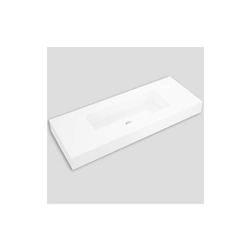 

Lavabo Solid Surface Con Faldón De 10 Cm Blanco 60X46Cm