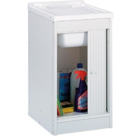 Lavabo de resina con puerta corredera