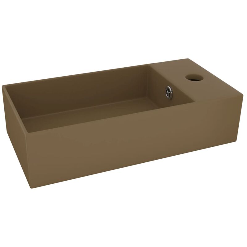 Helloshop26 - Lavabo de salle de bain avec trop-plein vasque à poser de toilette lave-mains de salle de bain cuisine maison intérieur 48 x 25 cm