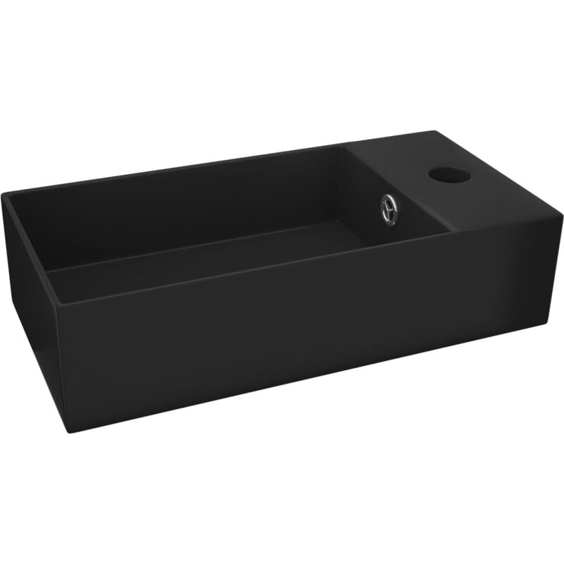 Helloshop26 - Lavabo de salle de bain avec trop-plein vasque à poser de toilette lave-mains de salle de bain cuisine maison intérieur 48 x 25 cm