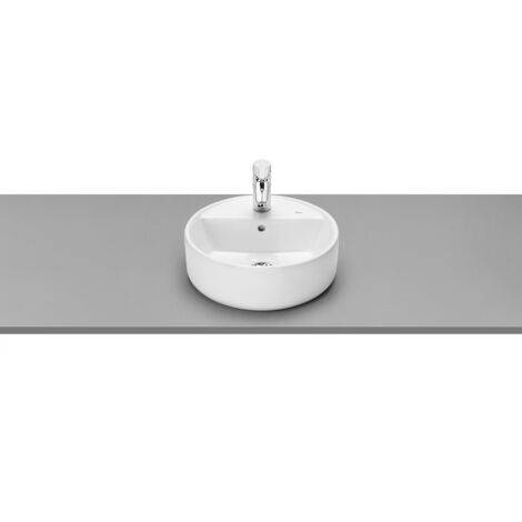 Lavabo de sobre encimera con orificio para grifería ROUND INSPIRA - ROCA