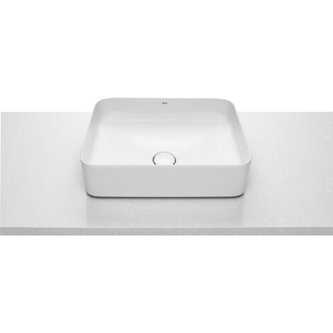 Lavabo de sobre encimera FINECERAMIC® SQUARE INSPIRA - ROCA Color: Blanco mate