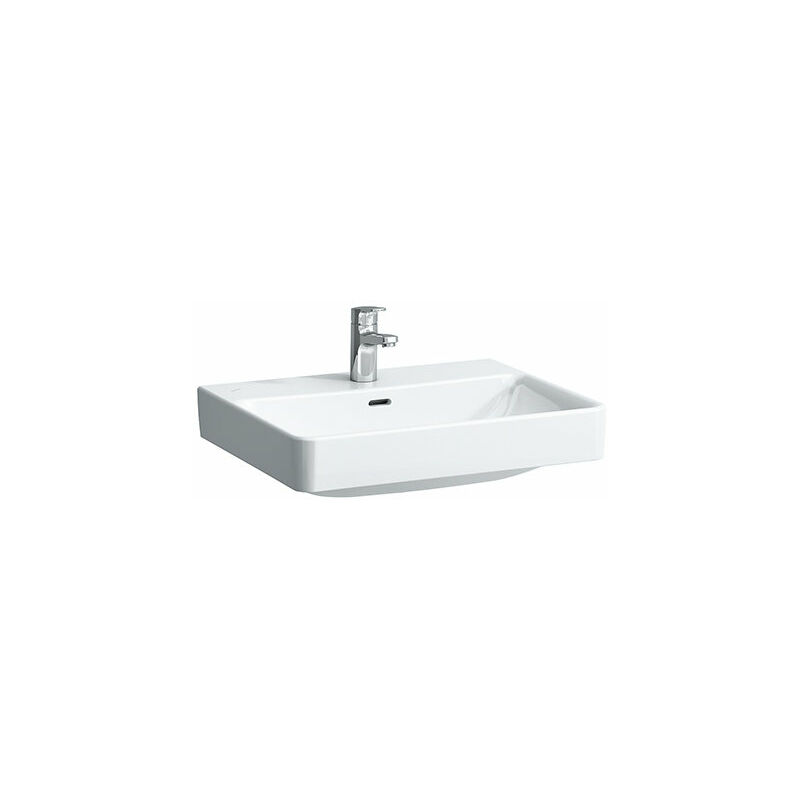 

Lavabo de sobre encimera PRO S, sin agujero para grifo, con rebosadero, 600x465, blanco, color: Blanco con LCC - H8169634001091 - Laufen