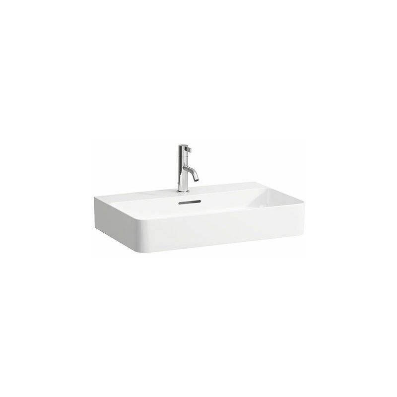 

Lavabo de sobre encimera VAL, 1 agujero para grifo, con rebosadero, US cerrado 650x420, blanco, color: blanco mate - H8162847571041 - Laufen