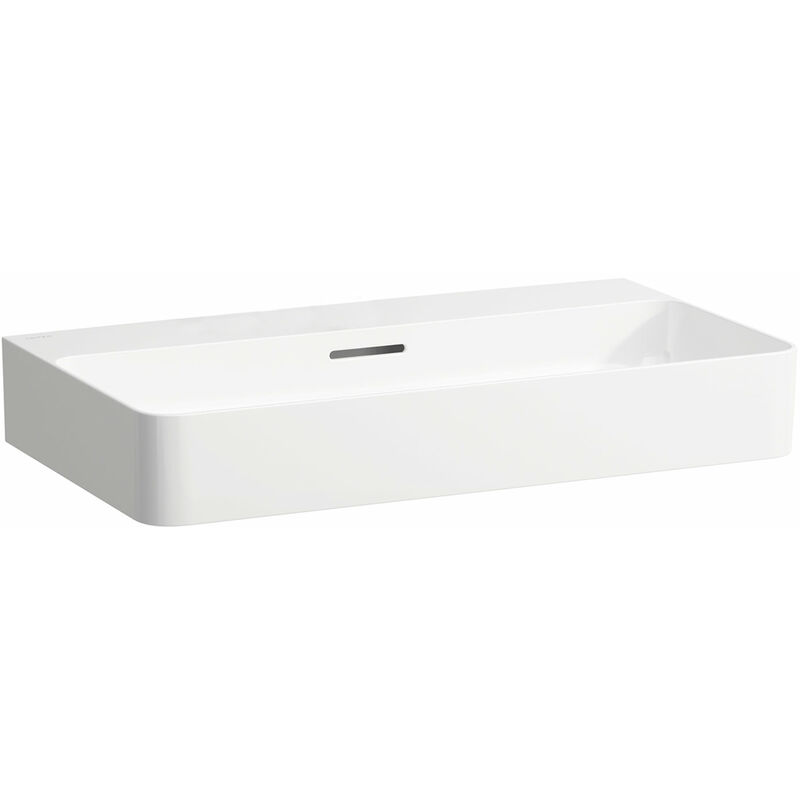 

Lavabo de sobre encimera VAL, sin agujero para grifo, con rebosadero, US cerrado 750x420, blanco, color: Blanco - H8162850001091 - Laufen