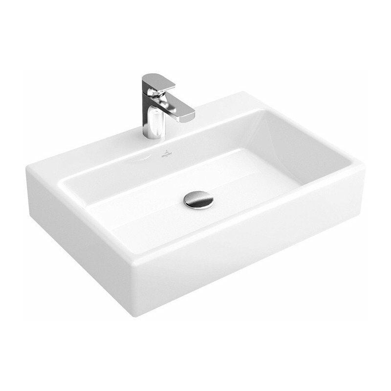 

Villeroy&boch - Memento, Lavabos sobre encimera, 500 x 420 mm, Rectangular, sin orificio para grifería, con rebosadero, Porcelánico sanitario