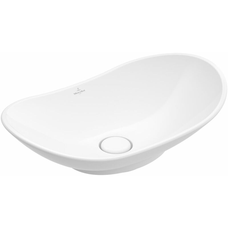 

Lavabo de sobre encimera Villeroy und Boch My Nature 411060 61x36cm, sin grifo y sin rebosadero, blanco Alpin Ceramicplus - 411060R1