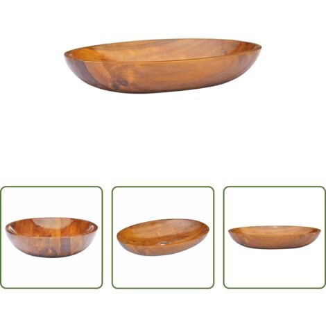 Lavabo de teca -  Lavabo de madera maciza de teca 60x40x10 cm