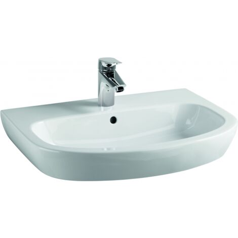 Lavabo design 65x48cm. 1 trou robinetterie. avec débordement