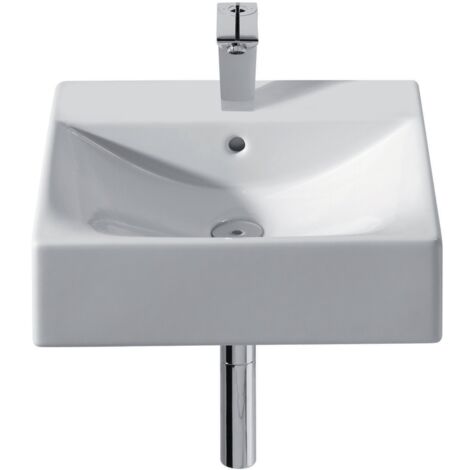Lavabo Diverta Percé Monotrou 47X44cm Blanc - Roca - mural ou à poser