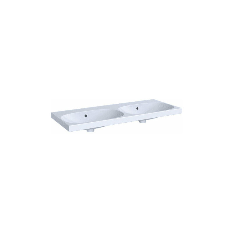 

Lavabo doble Acanto 500628, sin agujeros para grifos, con rebosadero, 1200x480mm, color: Blanco, con KeraTect - 500.628.01.8 - Keramag