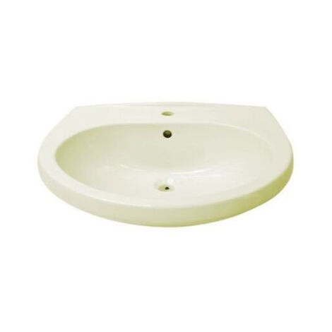 Lavabo Donatello New sospeso o su colonna cm. 63x53 champagne