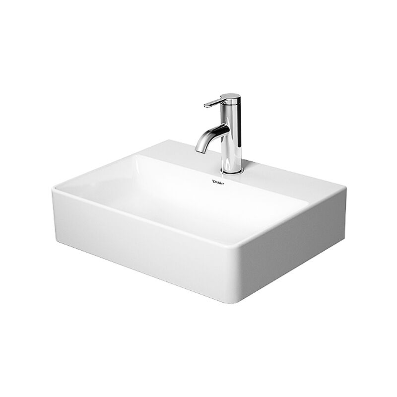 

Duravit Ag - Lavabo DuraSquare 45x35cm, pulido, sin agujero para grifo, sin rebosadero, con banco para grifo,, color: Blanco con Wondergliss